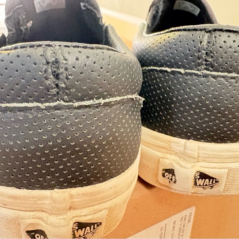 Vans Men's Perforated Black Slip-On Sneakers - Picture 8 of 9
